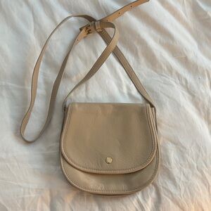 Emma & Sophia Tan Leather Crossbody Bag